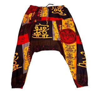 Bohemian Patchwork Harem Pants Festival Boho Tribal Print Elastic‎ Waist